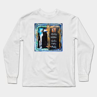 Black Acrylic Painting Long Sleeve T-Shirt